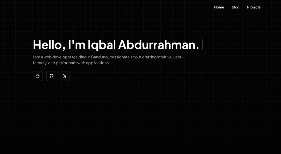 Iqbal Abdurrahman Personal Website